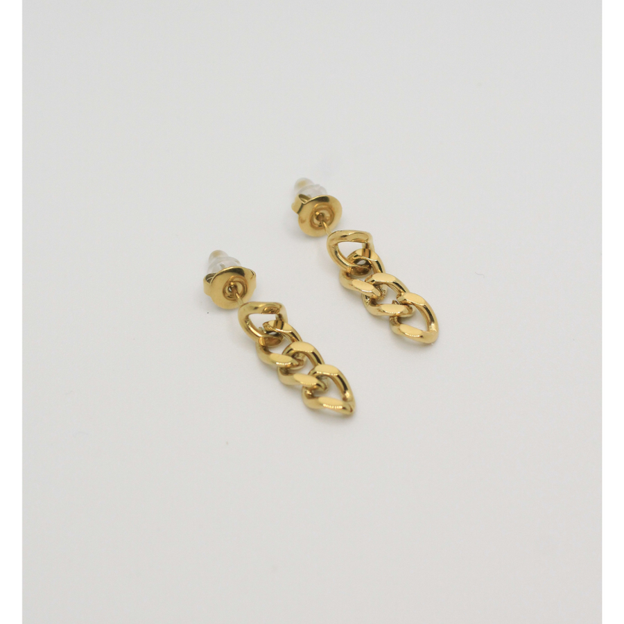 stainless steel chain earrings