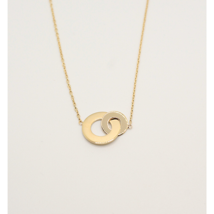 DOUCLE CIRCLE GOLD NECKLACE