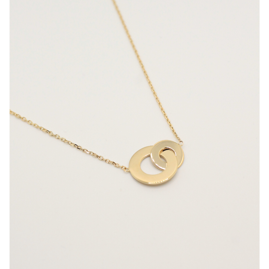 DOUCLE CIRCLE GOLD NECKLACE