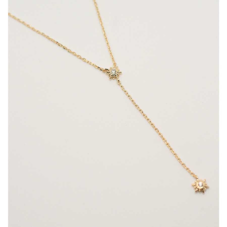 gold plated  necklace with zirconia