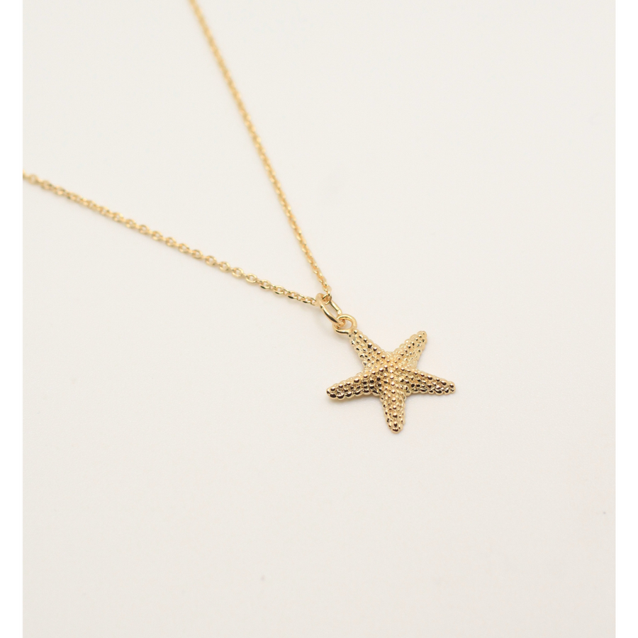 star design gold plated necklace