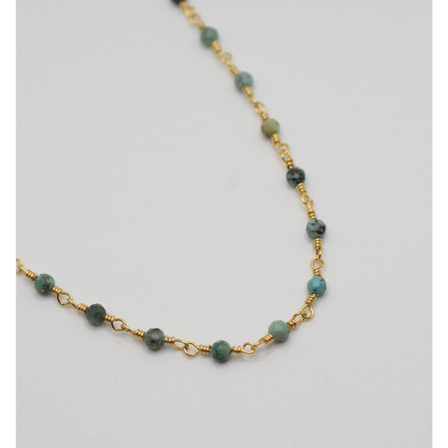 stainless steel gemstone necklace