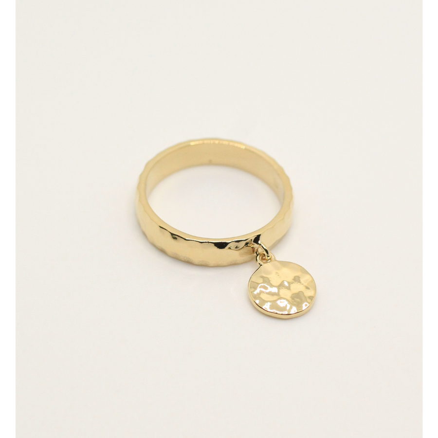 hammered gold plated ring