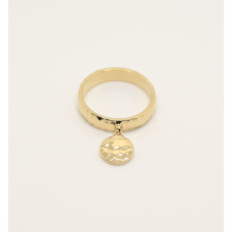 hammered gold plated ring